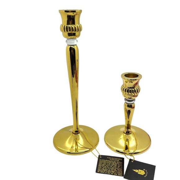 PartyLite Other - Partylite Candle Holder Set of 2 P0441 7" Gold-Tone Brass “Richmond” Retired
